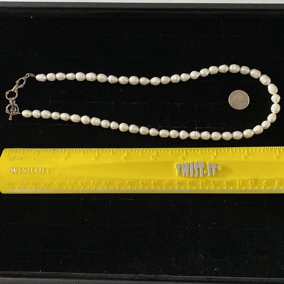 Vintage pearls necklace sterling silver clasp. N15 - Picture 3 of 4